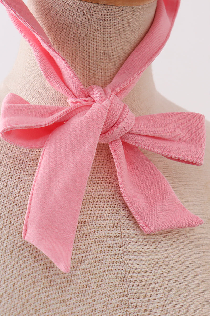 Blush floral ruffle bow bonnet - Aaria Tees Aaria Tees