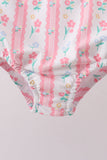 Blush floral print bow 2pc swimsuit - Aaria Tees Aaria Tees
