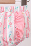 Blush floral print ruffle 2pc swimsuit - Aaria Tees Aaria Tees