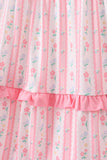 Blush floral smocked tiered dress - Aaria Tees Aaria Tees