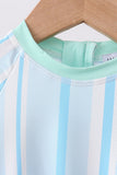 Blue stripe one-piece swimsuit - Aaria Tees Aaria Tees