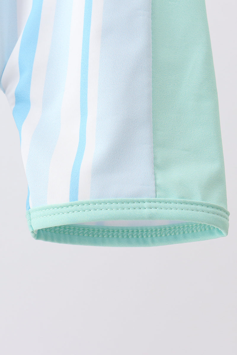 Blue stripe one-piece swimsuit - Aaria Tees Aaria Tees