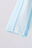 Blue stripe one-piece swimsuit - Aaria Tees Aaria Tees