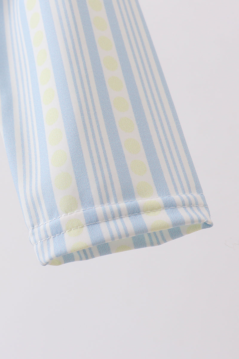 Blue shark applique stripe swimsuit - Aaria Tees Aaria Tees