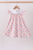 Purple rose bow smocked ruffle dress - Aaria Tees Aaria Tees