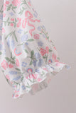 Pink floral smocked mom dress - Aaria Tees Aaria Tees