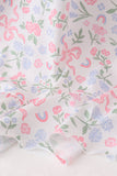 Pink floral smocked mom dress - Aaria Tees Aaria Tees