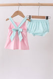 Pink sailboat embroidery bloomer set - Aaria Tees Aaria Tees