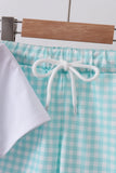 White sailboat embroidery shorts set - Aaria Tees Aaria Tees