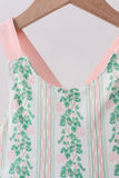 Green floral stripe pocket dress - Aaria Tees Aaria Tees
