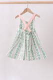 Green floral stripe pocket dress - Aaria Tees Aaria Tees