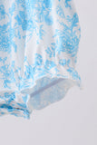 Blue rose smocked bubble - Aaria Tees Aaria Tees