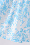 Blue rose smocked bloomer set - Aaria Tees Aaria Tees