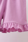 Pink floral bow smocked ruffle shorts set - Aaria Tees Aaria Tees