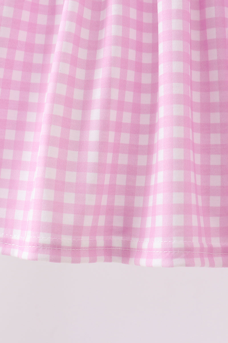 Pink floral bow smocked ruffle shorts set - Aaria Tees Aaria Tees