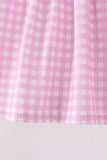 Pink floral bow smocked ruffle shorts set - Aaria Tees Aaria Tees