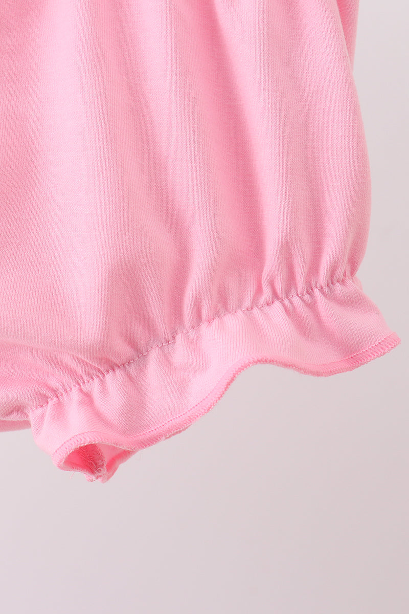 Pink patchwork floral ruffle bloomer set - Aaria Tees Aaria Tees