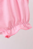 Pink patchwork floral ruffle bloomer set - Aaria Tees Aaria Tees