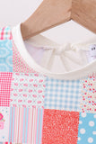 Pink floral patchwork ruffle rashguard - Aaria Tees Aaria Tees