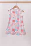 Pink floral patchwork dress - Aaria Tees Aaria Tees