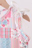 Pink floral patchwork dress - Aaria Tees Aaria Tees