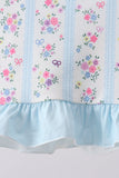 Blue floral ruffle 2pc swimsuit - Aaria Tees Aaria Tees