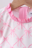 Pink bow ruffle 2pc swimsuit - Aaria Tees Aaria Tees