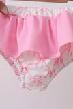 Pink bow ruffle 2pc swimsuit - Aaria Tees Aaria Tees