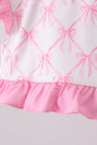 Pink bow ruffle 2pc swimsuit - Aaria Tees Aaria Tees