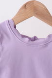 Purple floral bow skorts set - Aaria Tees Aaria Tees