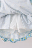 Mustard&green floral bow skorts set - Aaria Tees Aaria Tees