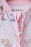 Pink all day adventure bamboo romper - Aaria Tees Aaria Tees
