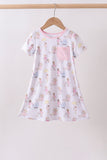 Pink all day adventure bamboo dress - Aaria Tees Aaria Tees