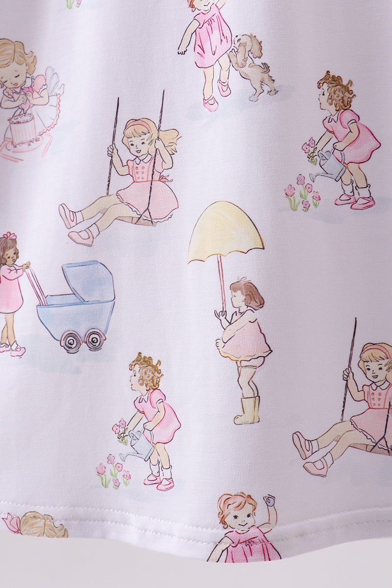 Pink all day adventure bamboo dress - Aaria Tees Aaria Tees