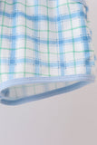 Blue birthday cake smocked plaid shorts set - Aaria Tees Aaria Tees