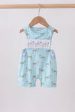 Blue carousel smocked jonjon - Aaria Tees Aaria Tees