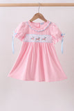 Pink carousel smocked ruffle dress - Aaria Tees Aaria Tees