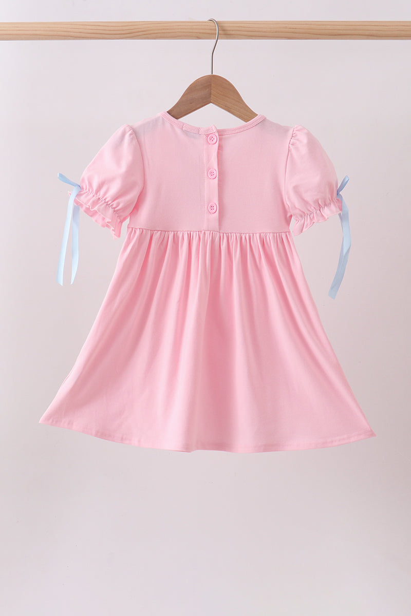 Pink carousel smocked ruffle dress - Aaria Tees Aaria Tees