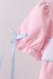 Pink carousel smocked ruffle skorts set - Aaria Tees Aaria Tees