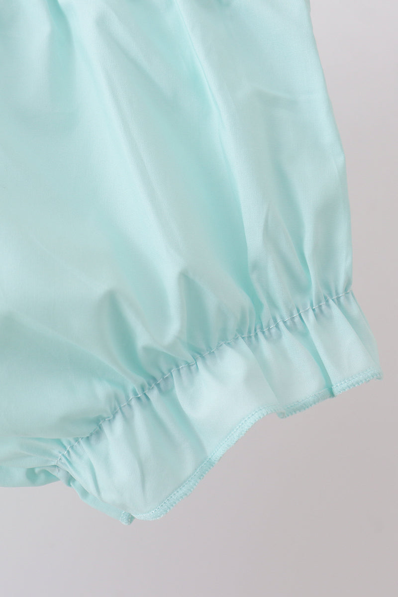 Blue starfish smocked jacquard ruffle bloomer set - Aaria Tees Aaria Tees