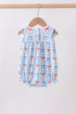 Blue strawberry bow embroidery bubble - Aaria Tees Aaria Tees
