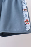 Blue strawberry bow ruffle shorts set - Aaria Tees Aaria Tees