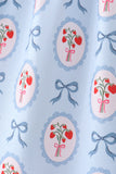 Blue strawberry bow ruffle dress - Aaria Tees Aaria Tees