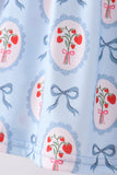 Blue strawberry bow ruffle dress - Aaria Tees Aaria Tees