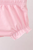 Pink carousel print ruffle bloomer set - Aaria Tees Aaria Tees