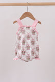 Pink carousel print ruffle bubble - Aaria Tees Aaria Tees