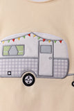 Khaki camper applique bow bloomer set - Aaria Tees Aaria Tees