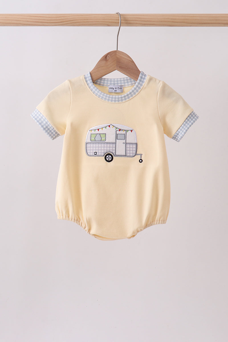 Khaki camper applique bubble - Aaria Tees Aaria Tees