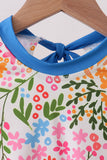 Summer floral print ruffle rashguard - Aaria Tees Aaria Tees