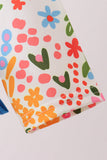 Summer floral print ruffle rashguard - Aaria Tees Aaria Tees